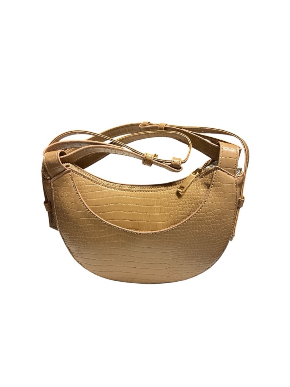 Time and Tru Olivia Mocha Spanish Crossbody Bag with Gold Hardware - Picture 3 of 7